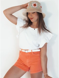 Dámské džínové šortky GLAMWEAR oranžové FashionStreet SY0358