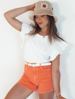 Dámské džínové šortky GLAMWEAR oranžové FashionStreet SY0358