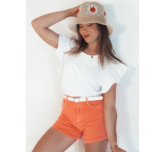 Dámské džínové šortky GLAMWEAR oranžové FashionStreet SY0358