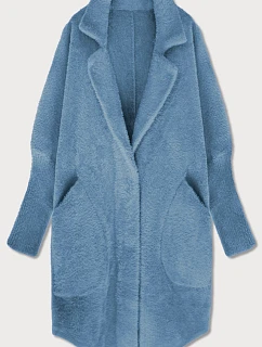 Vlněný přehoz z alpaky, barva ice blue (7108)