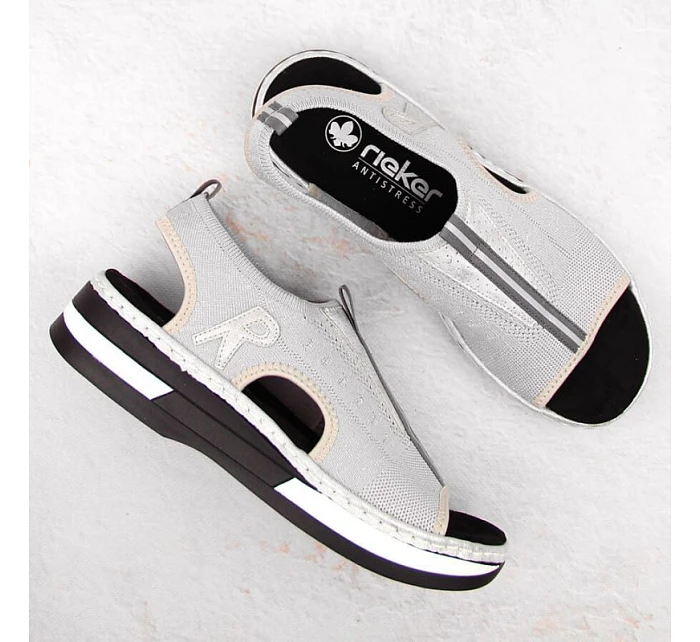 Pohodlné nazouvací sandály W model 22050723 - Rieker Pohodlné nazouvací sandály W model 22050723 - Rieker