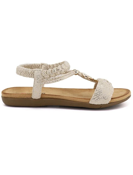 Dámské nazouvací sandály béžové model 22130005 - Artiker