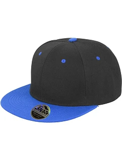 Result Headwear RC 082X 6 panelová kšiltovka s plochým kšiltem 28.082X black/azure