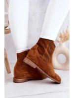 Semišové dámské boty na klínu Camel model 21576818 - S.Barski