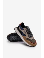 Pánské tenisky Big Star NN174320 s paměťovou pěnou Beige-modré Pánské tenisky Big Star NN174320 s paměťovou pěnou Beige-modré