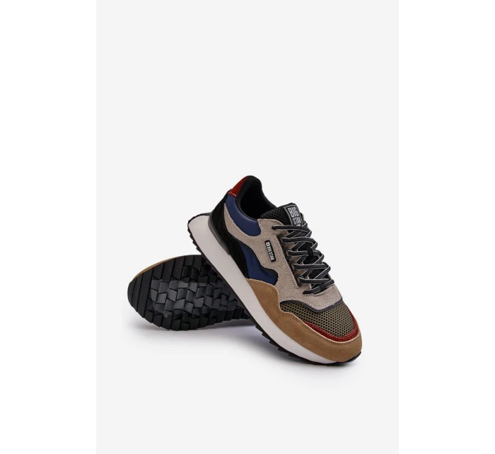 Pánské tenisky Big Star NN174320 s paměťovou pěnou Beige-modré Pánské tenisky Big Star NN174320 s paměťovou pěnou Beige-modré