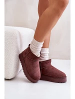 Dámské Sněhule Na Platformě Zateplené Kožíškem Tmavě Hnědé model 21672069 - Boto Dámské Sněhule Na Platformě Zateplené Kožíškem Tmavě Hnědé model 21672069 - Boto