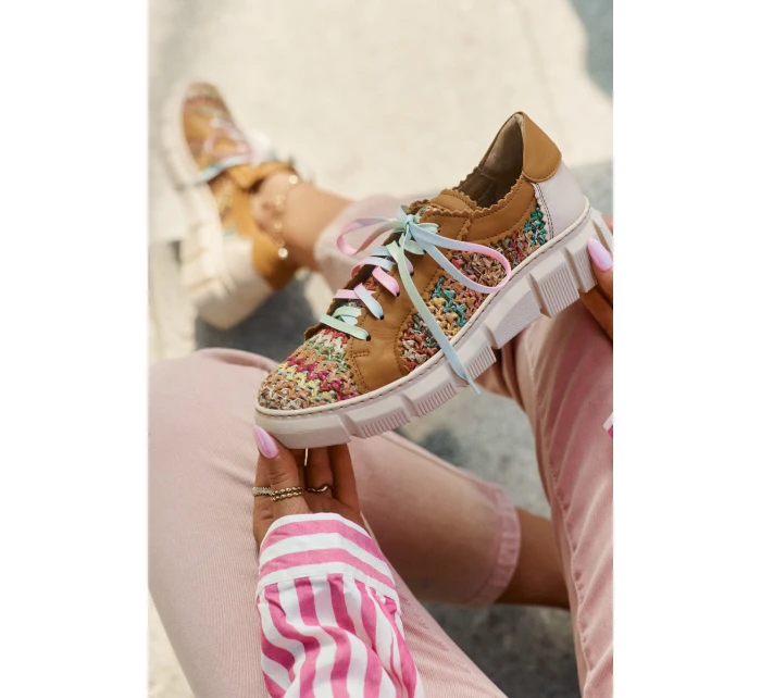 Dámské Kožené Polobotky model 21693708 Multikolor - Maciejka