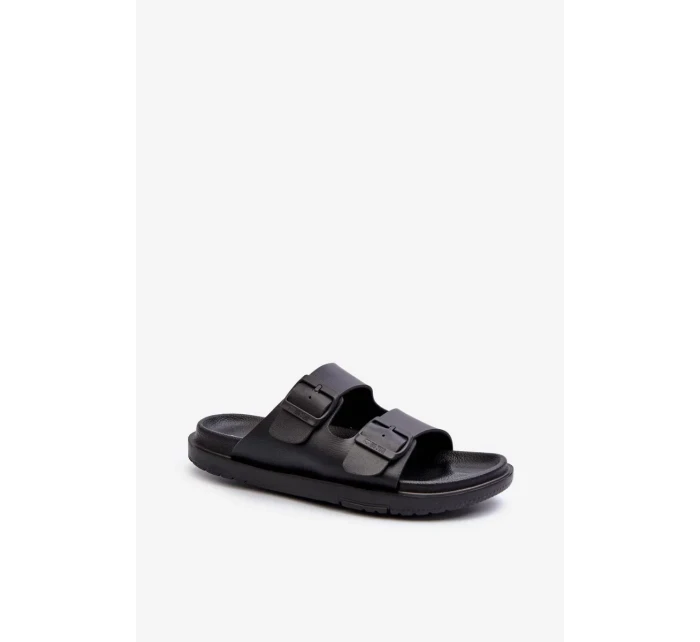 Dámské lehké pěnové pantofle s přezkami Big Star Black Dámské lehké pěnové pantofle s přezkami Big Star Black