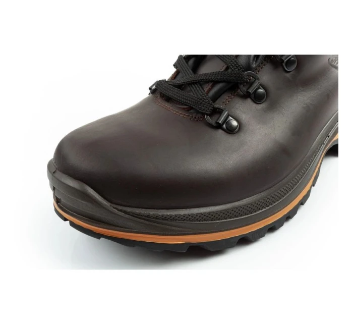 Grisport Marrone pánské trekové boty kožené nepromokavé kotníkové boty