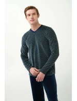 Vamp - Sametové pruhované pyžamo 21713 - Vamp Vamp - Sametové pruhované pyžamo 21713 - Vamp