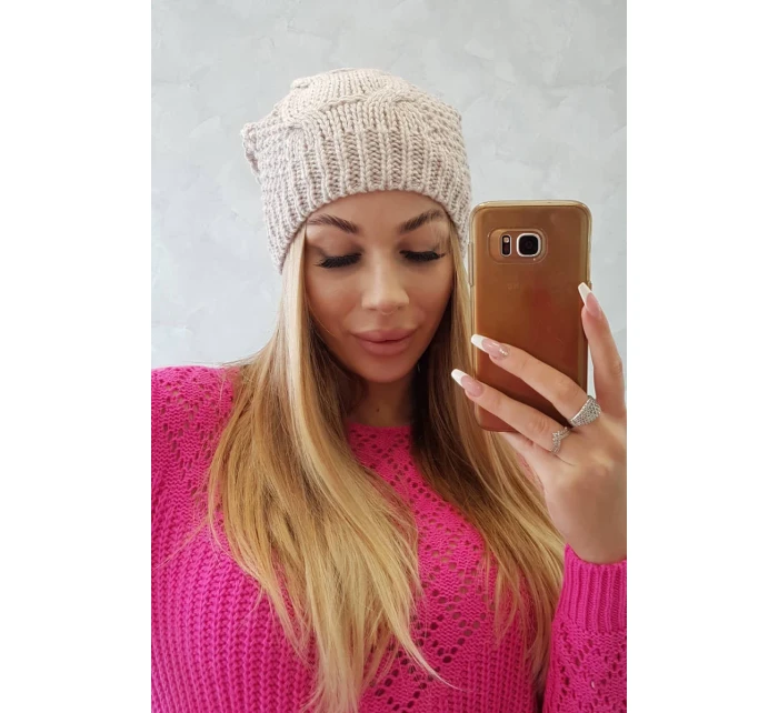 Sandra K210 světle béžová fleecová čepice Sandra K210 světle béžová fleecová čepice