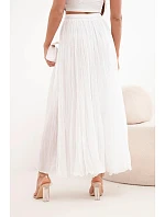 Dámská maxi bavlněná sukně s gumičkou v pase camelová Dámská maxi bavlněná sukně s gumičkou v pase camelová