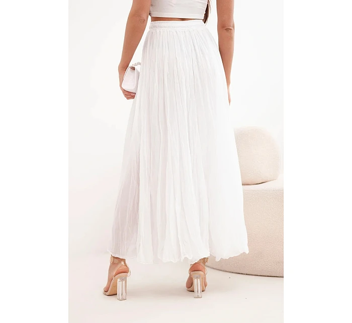 Dámská maxi bavlněná sukně s gumičkou v pase camelová Dámská maxi bavlněná sukně s gumičkou v pase camelová