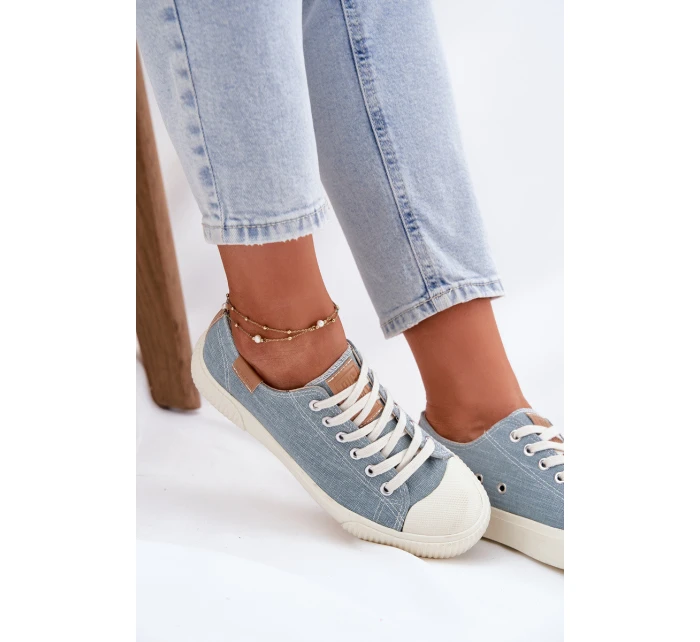 Dámské Textilní Tenisky Big Star model 21693106 Modré - Big Star Shoes Dámské Textilní Tenisky Big Star model 21693106 Modré - Big Star Shoes