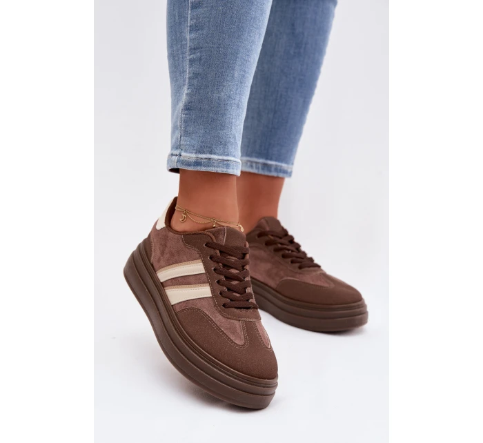 Dámské tenisky na platformě Hnědé model 21997866 - Boto