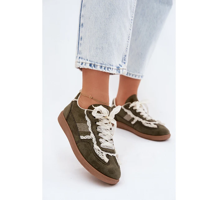 Dámské tenisky s krajkou zelené model 22107037 - Boto