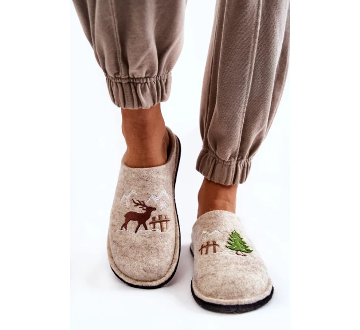 Domácí pantofle Big Star KK276016 béžová