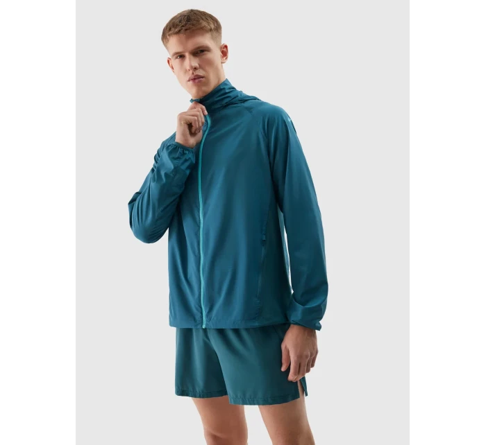 Pánská běžecká bunda Ultralight 4F - mořská zelená Pánská běžecká bunda Ultralight 4F - mořská zelená