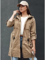 Dámská přechodná bunda parka MODERNS tmavě béžová FashionStreet TY4389