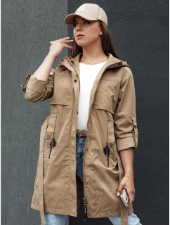 Dámská přechodná bunda parka MODERNS tmavě béžová FashionStreet TY4389