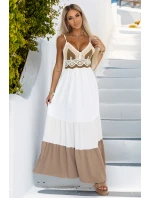 Dlouhé šaty bez ramínek s  boho model 21212552 - numoco basic