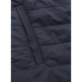 Tmavě modro-žlutá oboustranná dámská bunda parka (w656big)