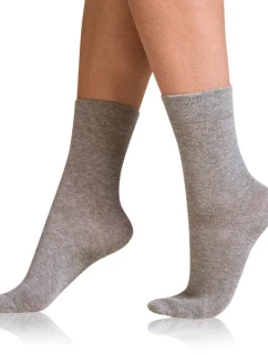 Dámské bavlněné ponožky s pohodlným lemem COTTON COMFORT SOCKS - BELLINDA - šedý melír