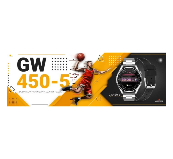 Chytré hodinky GIEWONT Vertex SmartCall GW450-5 Silver/Carbon Leather Chytré hodinky GIEWONT Vertex SmartCall GW450-5 Silver/Carbon Leather