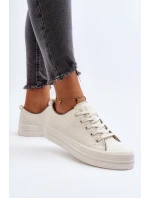 Dámské tenisky z ekologické kůže Big Star model 21649521 Bílé - Big Star Shoes Dámské tenisky z ekologické kůže Big Star model 21649521 Bílé - Big Star Shoes