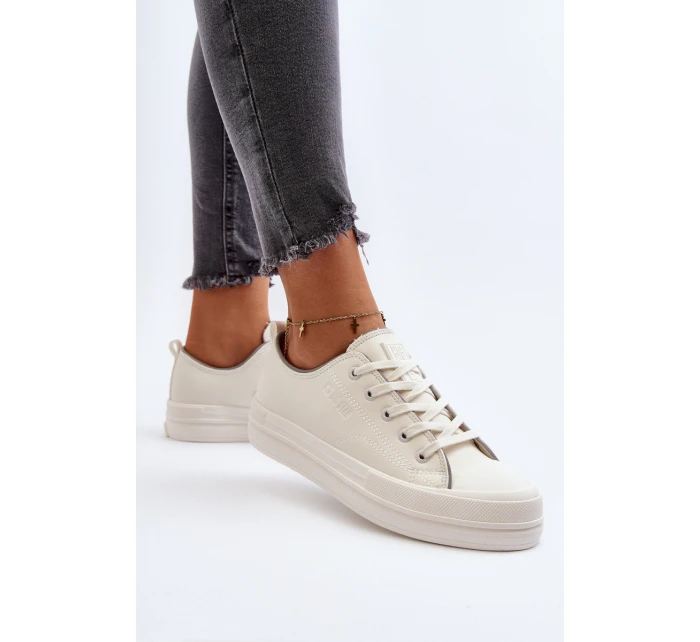 Dámské tenisky z ekologické kůže Big Star model 21649521 Bílé - Big Star Shoes Dámské tenisky z ekologické kůže Big Star model 21649521 Bílé - Big Star Shoes