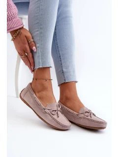 Dámské semišové mokasíny fialové model 21659313 - Boto