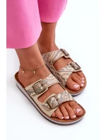 Pohodlné Dámské Žabky S Zlaté model 21664587 - Inblu Pohodlné Dámské Žabky S Zlaté model 21664587 - Inblu