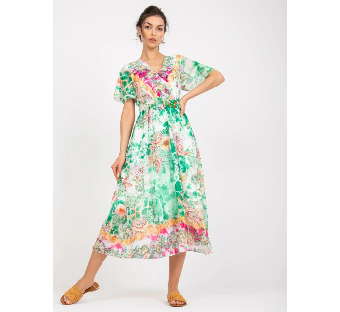 Šaty DHJ SK 15967 1.01P bílá zelená