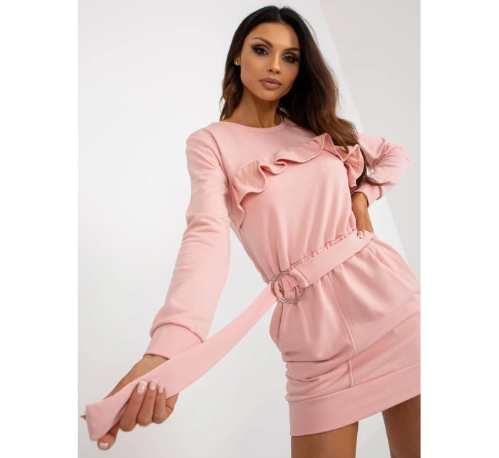 Dámské šaty EM SK HS 21 model 18036946 světle růžová - FPrice Dámské šaty EM SK HS 21 model 18036946 světle růžová - FPrice