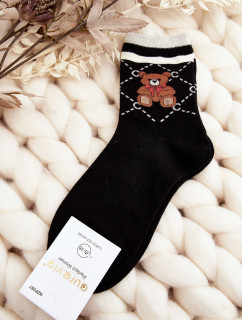 Vzorované dámské Ponožky S Medvídky, Černá