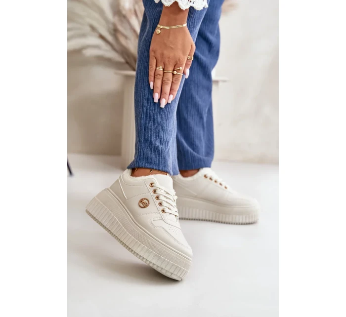 Tenisky Sportovní Boty Dámské Zateplené Na Masivní Podešvi Béžové Verissha Tenisky Sportovní Boty Dámské Zateplené Na Masivní Podešvi Béžové Verissha