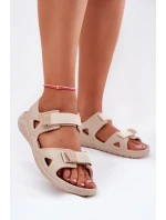 Dámské pěnové sandály na platformě Big Star – béžové Dámské pěnové sandály na platformě Big Star – béžové