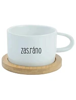 ZAS_RÁNO - bílý hrníček makronka 200 ml