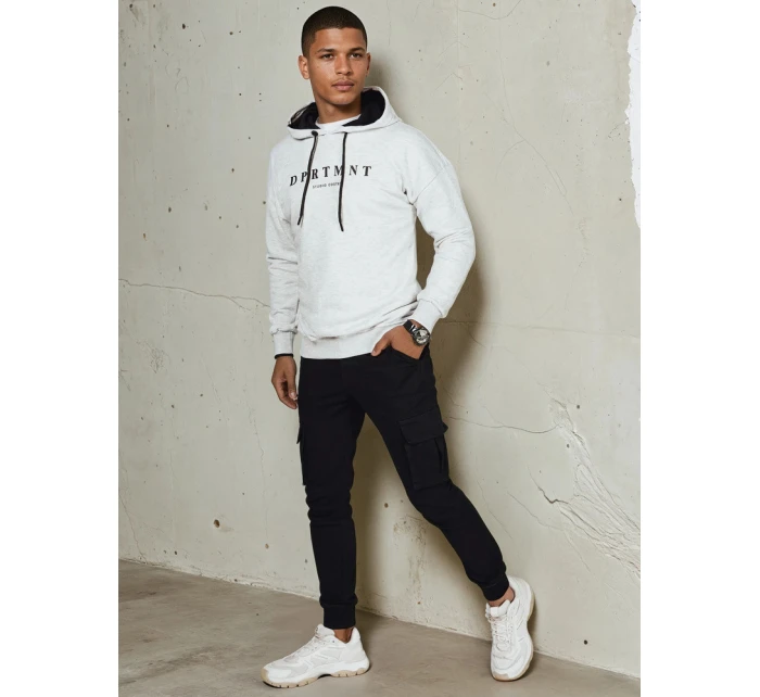FashionStreet pánská světle šedá mikina s potiskem BX5680