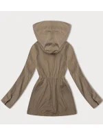 Tenká béžová dámská bunda s ozdobnou podšívkou model 21001846 - J.STYLE Tenká béžová dámská bunda s ozdobnou podšívkou model 21001846 - J.STYLE