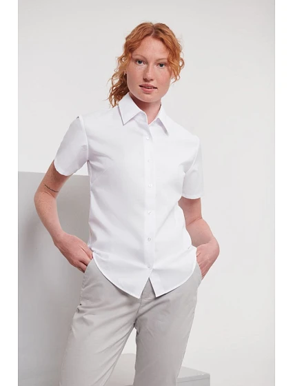 Halenka Oxford s krátkým rukávem 11. white model 22475319 - Russell Athletic Halenka Oxford s krátkým rukávem 11. white model 22475319 - Russell Athletic