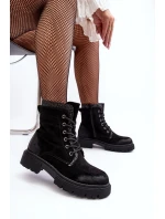 Dámské zdobené boty s zipem černé model 21640466 - Boto Dámské zdobené boty s zipem černé model 21640466 - Boto