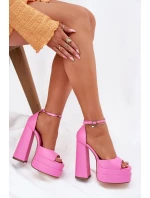 Dámské Sandály Na Podpatku A Platformě Růžové Beloria