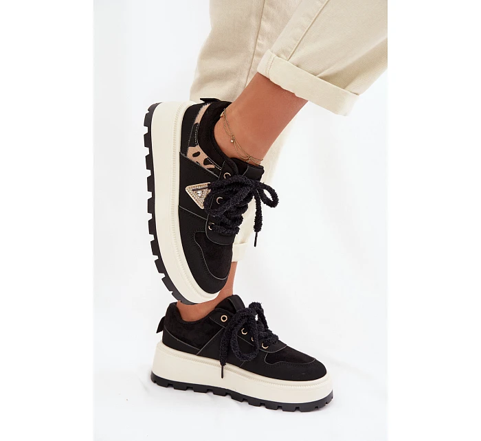 Dámské tenisky na platformě černé model 22039766 - Boto Dámské tenisky na platformě černé model 22039766 - Boto