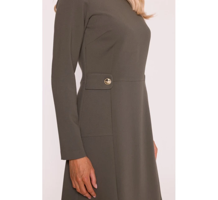 Dámské šaty model 21865054 Khaki tmavě zelená - STYLOVE
