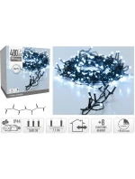 VÁNOČNÍ STROM SVĚTLA SVĚTELNÝ ŘETĚZ 480 VEDL ČASOVAČ STUDENÁ BÍLÁ