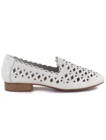 Skórzane damskie białe model 22034207 - JEZZI