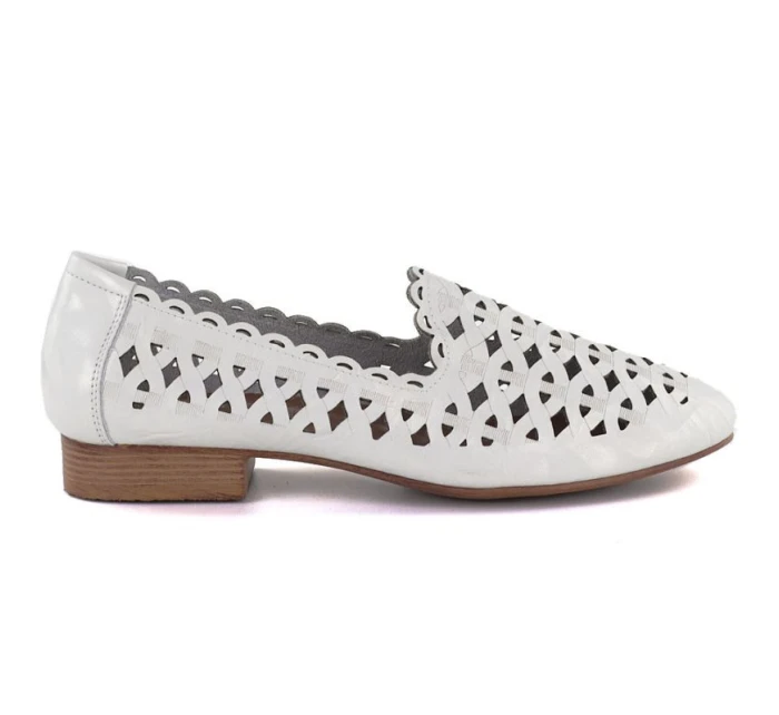 Skórzane damskie białe model 22034207 - JEZZI