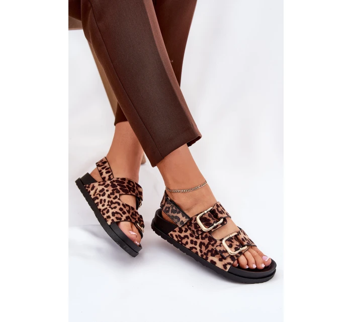 Dámské Sandály S Přezkami V Hnědé model 21687454 - Boto